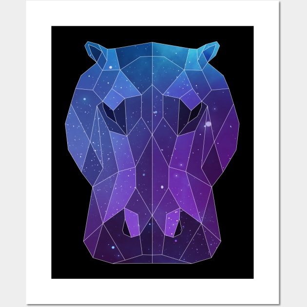 Galaxy Hippo Wall Art by Jay Diloy